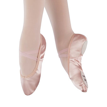 Split Sole Satin Ballet Shoes